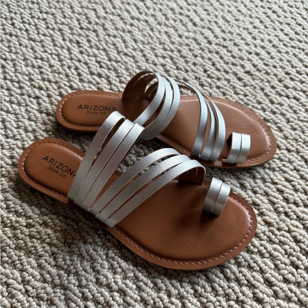 Arizona Jean Company Metallic Strappy Sandals